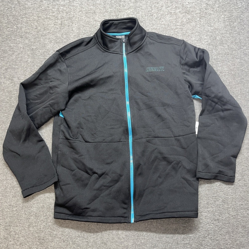 Hurley‎ Men's Byron Heat Track Jacket Full Zip Black Size Small NWT